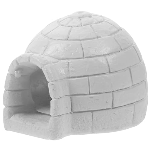 IMIKEYA Mini-Iglu-Spielzeug Simuliertes Eishaus Miniatur-Eishaus-Modelle Arktische Figuren Spielzeug Polares Kognitives Lehrmodell Puppenhaus Weihnachten Mikro-Landschaftsdekoration von IMIKEYA