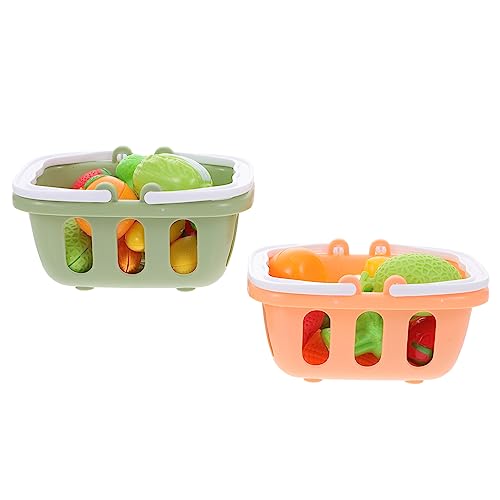 IMIKEYA Mini Shopping Körbe Für Puppenhaus Mit Künstlichem Gemüse Und Obst Handheld Körbe Für Rollenspiele Und Lernspiele Teiliges von IMIKEYA