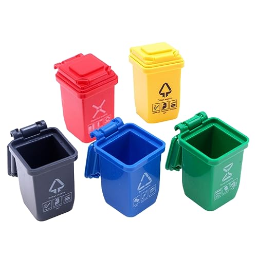 IMIKEYA Miniatur Mülltonnen Mini Abfallbehälter Für Puppenhausverzierung Dekoration Von Sandtisch Szenen Modellbau Zubehör Mini Trash Cans Für Kreative Spielwelten von IMIKEYA