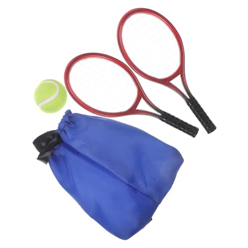 IMIKEYA Miniatur Tennis Racket Modell Dekoratives Mini Tennis Racket Für Puppenhaus Teiliges Realistische Foto Requisiten Für Sammler von IMIKEYA