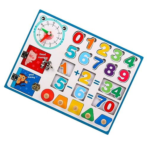 IMIKEYA Montessori Lernspielzeug Für Kleinkinder Busy Board Aus Additions Und Subtraktionsspielzeug Vorschul Mathefähigkeiten Und Formen Erkennung von IMIKEYA