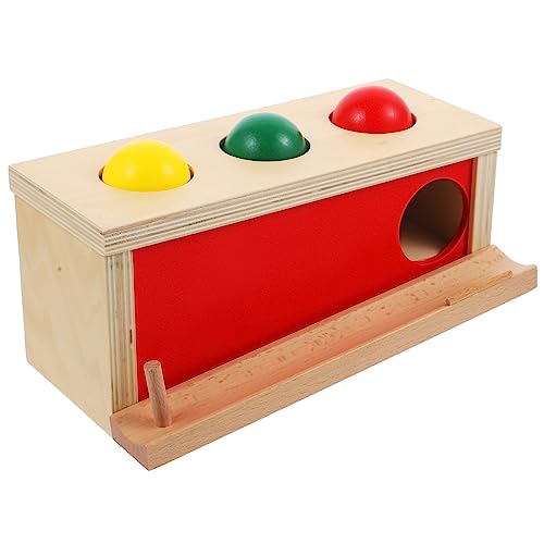 IMIKEYA Montessori Objektspielzeug Für Junge Mädchen Holzball Drop Box Konzentrationstraining Und Hand Augen Koordination Bildungsspielzeug Für Kleinkinder Ab Monaten Ideales von IMIKEYA