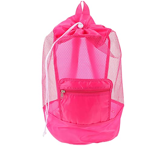 IMIKEYA Netztasche Für Strandspielzeug Schulter Rucksack Zur Aufbewahrung Für Leicht Für Strand Und Sommeraktivitäten von IMIKEYA