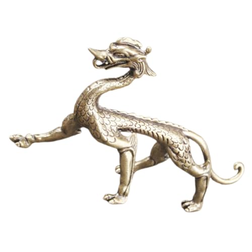 IMIKEYA Ornament Skulptur Aquarium Teehaustier Drachen Figur Schildkröte Kleine Desktop-Dekoration Dekorationen Für Aquarien Aquarienschmuck Tee Haustiere Statue Panzer Bastelset Messing von IMIKEYA