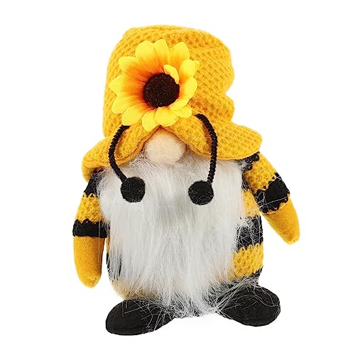 IMIKEYA Puppe Dekoration Gartenschmuck Ornamente Gartenstatue Gartenzwerg zwerghamster GNOME Sunflower dekofiguren Window Sills Sommerplüschzwerg Ferienzwerge Sonnenblumenzwerge Sommerdeko von IMIKEYA