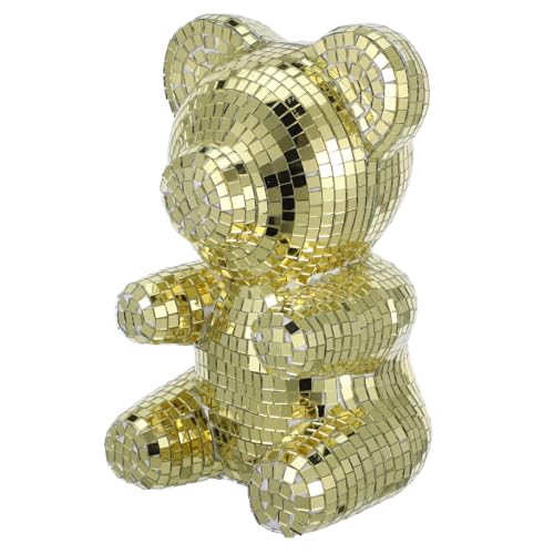 IMIKEYA Reflektierende Dekorative Ornamente Wand Sternengirlande Mini-Disco-Kugeln Reflektierende Disko Hochzeit-Disco-Kugel Lametta Discokugeln Party-Requisiten Spiegel-Disco Golden Glas von IMIKEYA