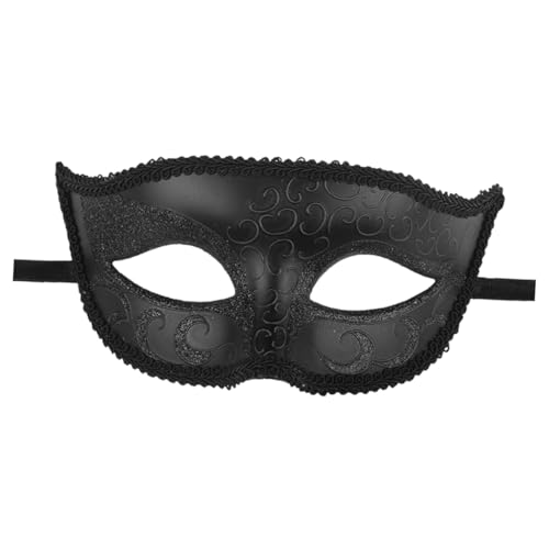 IMIKEYA Schicke Schwarze Maske Für Halloween Und Karneval Elegante Masquerade Maske Aus Kunststoff Für Erwachsene Perfekte Kostüm Requisite Für Tanzpartys Und Themen Events von IMIKEYA