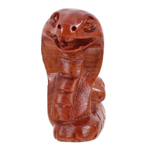 IMIKEYA Schlange Figur Holz Mini Chinesische Schlangen Statue 2025 Holz Schlange Statue Jahr Der Schlange Figur Kleine Schlange Statue Tierkreiszeichen Figuren von IMIKEYA