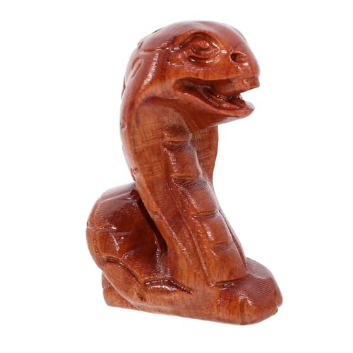 IMIKEYA Schlange Figur Holz Mini Chinesische Schlangen Statue 2025 Holz Schlange Statue Jahr Der Schlange Figur Kleine Schlange Statue Tierkreiszeichen Figuren von IMIKEYA