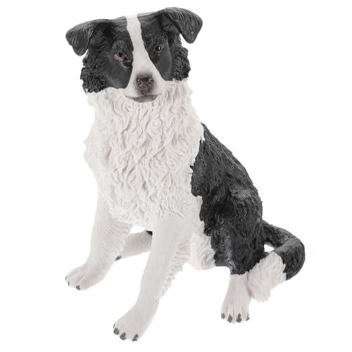 IMIKEYA Realistisches Simulationshund Modell Dekorative Tierfigur Für Den Tisch Border Collie Hundefigur Als Lernspielzeug Für Detailgetreue Haustier Dekoration von IMIKEYA