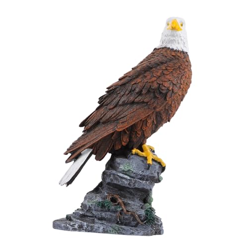 IMIKEYA Simulierte Adlerverzierungen Zwerge Tierische Vogelfigur Simulation Adler Fliegen Adlerfiguren Schmuckzubehör Eule Adler-Statue Gartenverzierung Ornament Kunstharz von IMIKEYA