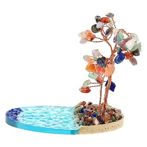 IMIKEYA Sprühinsel am Meer Terrarienbehälter Epoxid für Tischplatten Aquamarin Geode Home Decor wohnungseinrichtung Desktop-Dekoration am Meer Mikro-Landschaftsmodell- Harz Colorful von IMIKEYA