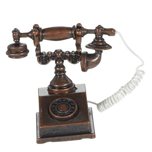 IMIKEYA Telefonmodell Puppenhaus Miniatur Telefone Spielzeugfigur Neuheit Gefälschte Handys Wohnaccessoires Puppenhaus Möbelzubehör Für Mädchen Kindertelefone Braune von IMIKEYA