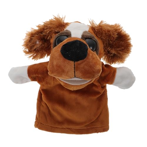 IMIKEYA Tier Handpuppe Hund Mit Haarigen Ohren Weiches Plüsch Handspielzeug Für Lernspielzeug Für Babyrollenspiele Kuscheltier Für Kleinkinder Tierhandpuppe Für Kreative Spiele von IMIKEYA