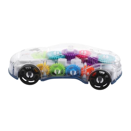 IMIKEYA Transparentes Zahnradspielzeugauto Für Batteriebetriebenes Fahrzeugmodell Mit Licht Und Musik Leuchtendes Spielzeugauto Mit Sichtbaren Zahnrädern Für Jungen Und Mädchen von IMIKEYA