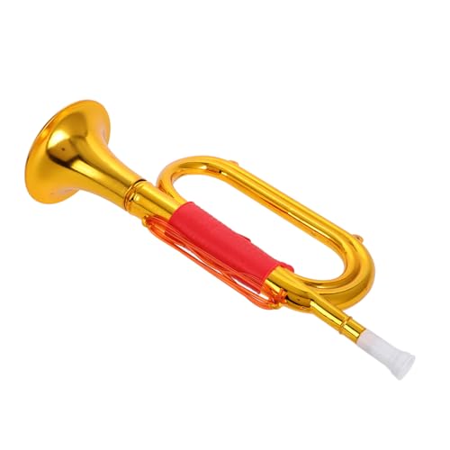 IMIKEYA Trompete Aus Kunststoff Lustiges Musikinstrument Für Horn Für Frühe Musikalische Bildung Für Bühnenaufführungen Goldene Farbe von IMIKEYA