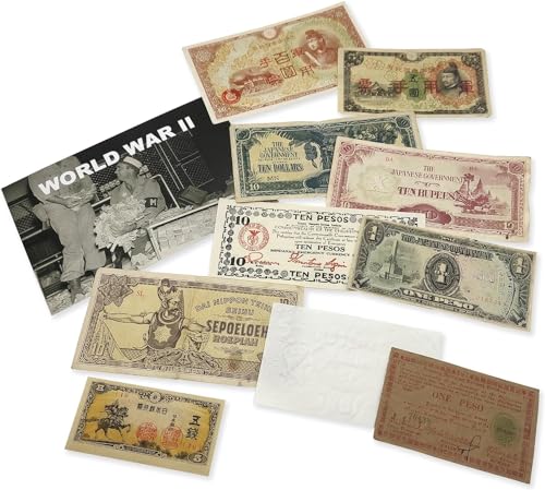 IMPACTO COLECCIONABLES Sammlung Pazifikkrieg – 10 Banknoten aus dem Zweiten Weltkrieg. Echtheitszertifikat enthalten von IMPACTO COLECCIONABLES