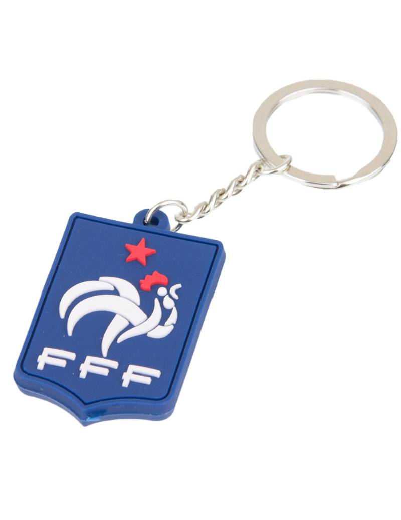 Frankreich Fan FFF Schlüsselanhänger Lizenzartikel Fußball blau-weiß-rot 3 x 4 cm von IMPORTYS