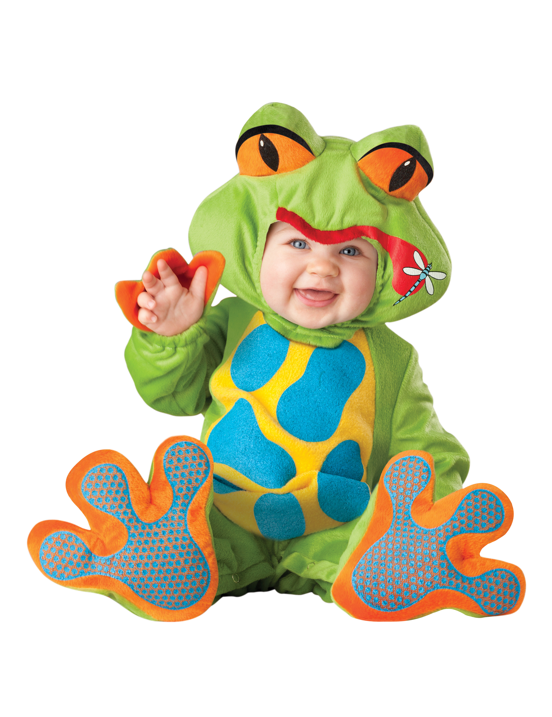 Premium Frosch Baby-Kostüm grün-bunt von INCHARACTER