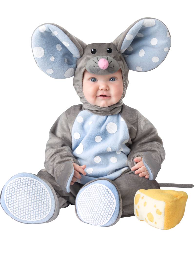 Süßes Mäuschen Maus Kostüm für Babys grau-blau von INCHARACTER