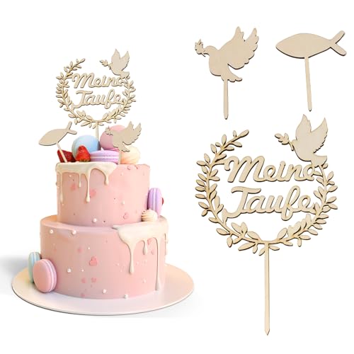 Tortendeko Firmung, Cake Topper Zur Firmung aus Holz, Firmung Deko Torte, Osterkuchen-Zusätze, Geburtstagsdekorationszubehör von INCIAJOY