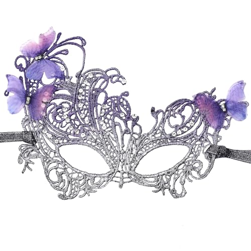 INCOK Elegante Spitze Maskenball Masken für Damen - Carneval Maske Männer Frauen Venezianische Maskerade Maske Augenmaske zum Halloween Karneval Abendkleid Ball Kostüm Zubehör von INCOK