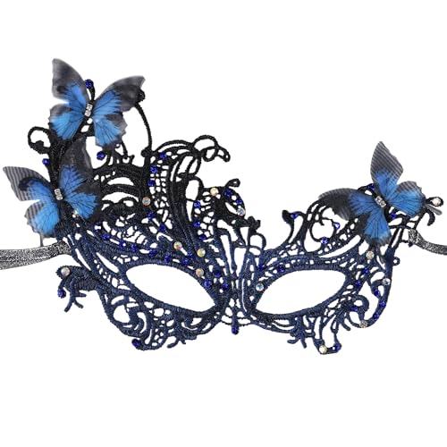 INCOK Schmetterling Spitze Maskenball Masken für Damen - Waldfee Halbes Gesicht Mask Karneval Maske Männer Frauen Venezianische Maskerade Maske zum Halloween Ballparty Kostüm von INCOK