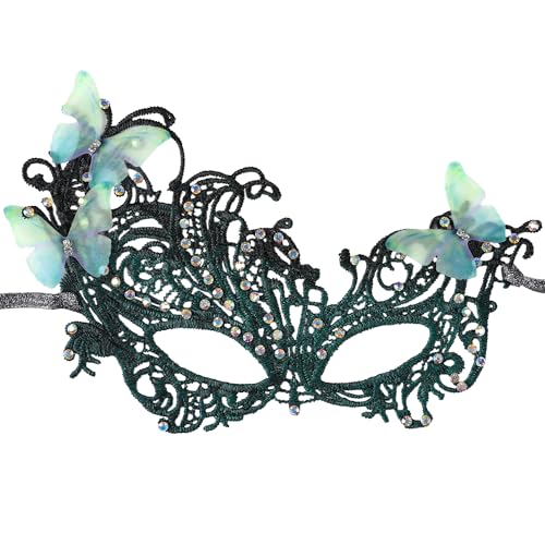 INCOK Schwarz Spitze Maskenball Masken für Damen - Schmetterling Waldfee Augenmaske Karneval Maske Männer Frauen Venezianische Maskerade Maske zum Halloween Ballparty Kostüm von INCOK