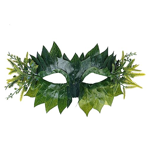 INCOK Waldfee Maskenball Masken für Damen - Mit Blättern Masken Wald-Fee Elfe Ivy Wald Nymphe Waldgeist Maskerade Maske zum Halloween Karneval Abschlussball Ball Kostüm von INCOK