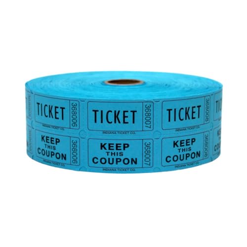 Blue Double Raffle Ticket Roll von INDIANA TICKET COMPANY