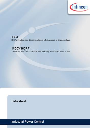 Infineon Technologies IKD03N60RFATMA1 IGBT TO-252-3 Standard 600V von INFINEON TECHNOLOGIES