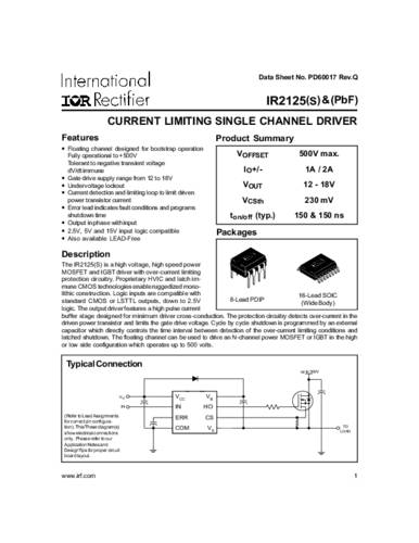 Infineon Technologies IR2125PBF SMD von INFINEON TECHNOLOGIES