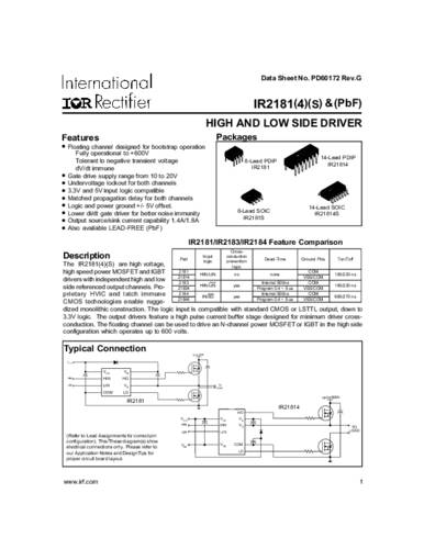 Infineon Technologies IR2181SPBF SMD von INFINEON TECHNOLOGIES