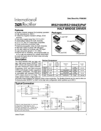 Infineon Technologies IRS2108SPBF SMD von INFINEON TECHNOLOGIES