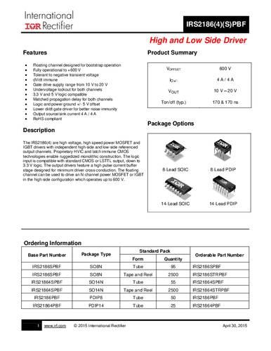 Infineon Technologies IRS2186SPBF SMD von INFINEON TECHNOLOGIES