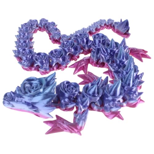 3D Printed Dragon 24inch Rose Dragon Toys Dinosaur Fidget Toys Easter Christmas Gifts For Adults Home Office Decor (24inch Rose Dragon) von INFMETRY