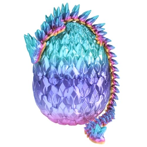 3D Printed Dragon Eggs 12inch Gemstone Dragon Inside Egg Fidget Toys Easter Eggs Christmas Gifts For Adults Easter Basket Stuffers (12inch Gem Dragon Egg) von INFMETRY