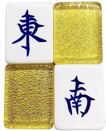 ININOSNP Chinesisches Mahjong-Set, tragbares Mahjong aus Kristallacryl, klassisches chinesisches Mahjong-Spiel, aufregende Geschenke von ININOSNP