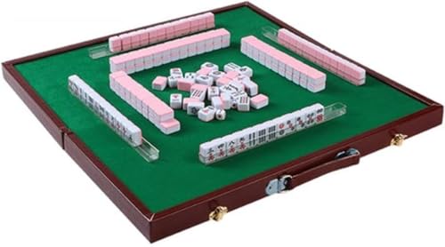 ININOSNP Mahjong 30mm Mini Mahjong Studentenwohnheim Kleines Hand-Mahjong Outdoor-Reisespiel Mahjong-Steine von ININOSNP