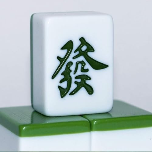 ININOSNP Mahjong Chinesisches Mahjong XL, 144 nummerierte Melaminsteine, Majong-Spielsets(Green,44#) von ININOSNP