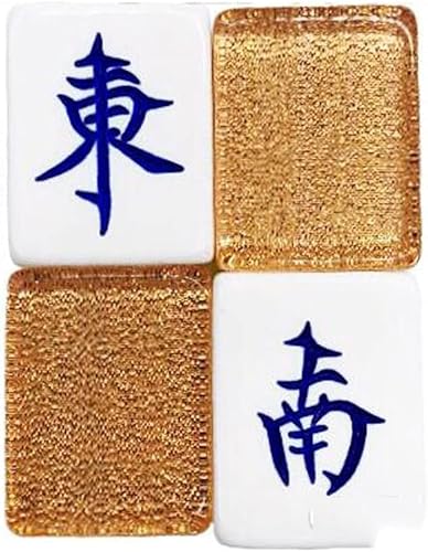 ININOSNP Mahjong Haushaltskristall Acryl Großes Mahjong mit 144 gravierten Steinen Reise-Familien-Mahjong(37#) von ININOSNP