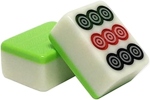 ININOSNP Mahjong Hochwertiger chinesischer Mahjong-Anzug for den Haushalt, tragbarer Reise-Mahjong(Green,42mm) von ININOSNP