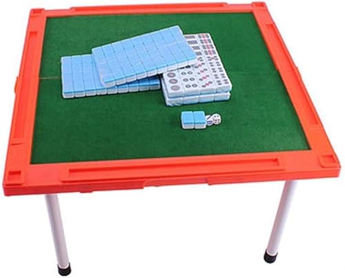 ININOSNP Mini-Klapptisch-Mahjong-Set, Majiang-Reiseset, professionelles chinesisches Mahjong-Set(Blu) von ININOSNP