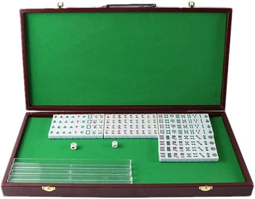 ININOSNP Tragbarer Faltbarer Tisch Mini Mahjong Set Mahjong Traditionelle Ausgabe Spielset Mahjong(Blu) von ININOSNP