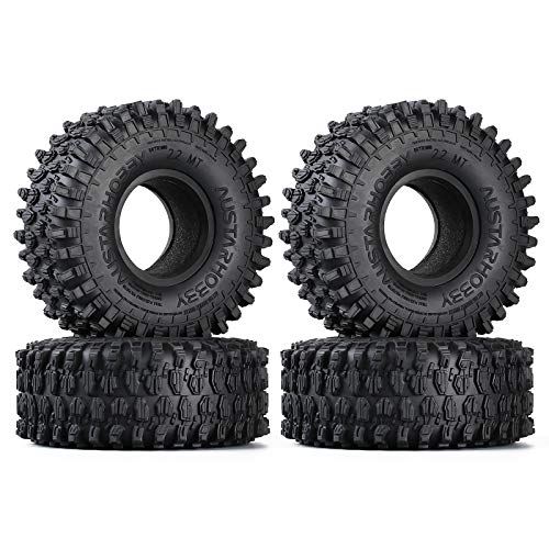 INJORA 2,2inch RC Reifen 4pcs 130 * 46mm RC Reifen Set für 1:10 RC Rock Crawler Axial SCX10 RR10 Wraith von INJORA