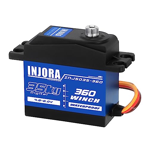 INJORA 35KG Digitales Servo wasserdichte 360° Drehung für RC Crawler Auto Boot Modell von INJORA