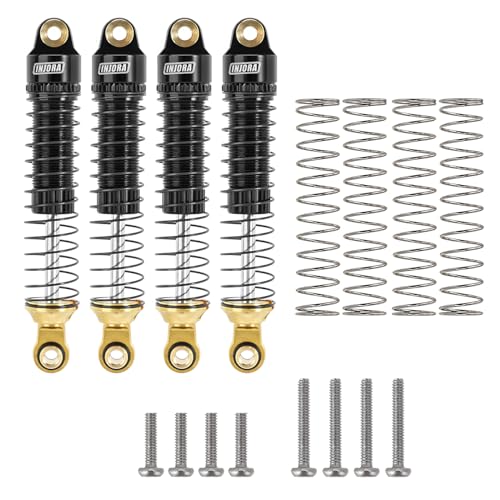 INJORA 59mm Stoßdämpfer - Langes Gewinde Messing & Aluminium Stoßdämpfer Öldämpfer für TRX4M TRX4MT 1/18 RC Crawler Upgrade,game,14 years,4pcs von INJORA