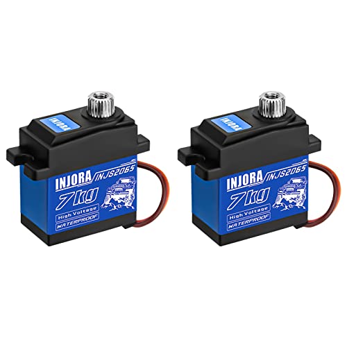 INJORA 7KG 2065 Digital Servo Wasserdicht Hoch Spannung Sub-Micro Schalt Servo für TRX4 TRX6 SCX10 III 1/10 RC Raupenwagen,2PCS von INJORA