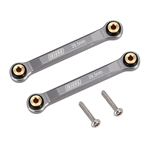 INJORA Chassis Links 29.5mm Hohe Freigabe Aluminum Link Set für Axial SCX24 Deadbolt 1/24 RC Auto, 2PCS(Grau) von INJORA