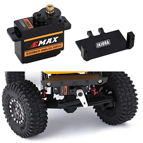 INJORA RC Digital Servo Motor ES08MA II 12g Crawler Servo mit Servo Mount Bracket für 1/24 Axial SCX24 AX24 Upgrade Teile Gladiator Bronco C10 JLU Deadbolt B17 von INJORA